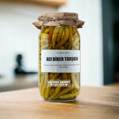 Ev Yapımı Acı Biber Turşusu - 1200 Gr resmi