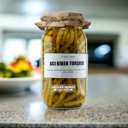 Ev Yapımı Acı Biber Turşusu - 1200 Gr resmi