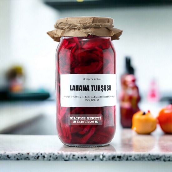 Ev Yapımı Kırmızı Lahana Turşusu - 1200 Gr resmi