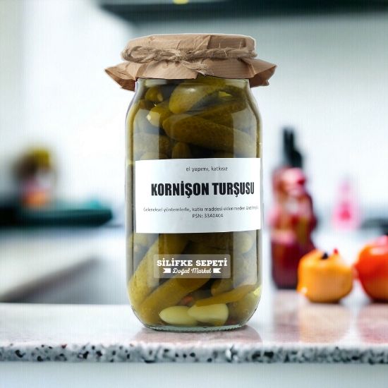 Ev Yapımı Kornişon Turşu - 1200 Gr resmi