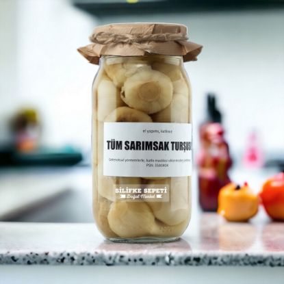 Ev Yapımı Tüm Sarımsak Turşusu - 1200 Gr resmi