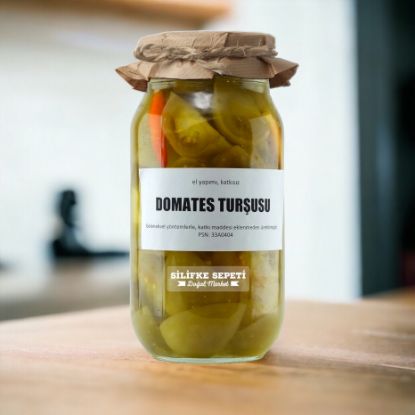 Ev Yapımı Yeşil Domates Turşusu - 1200 Gr resmi